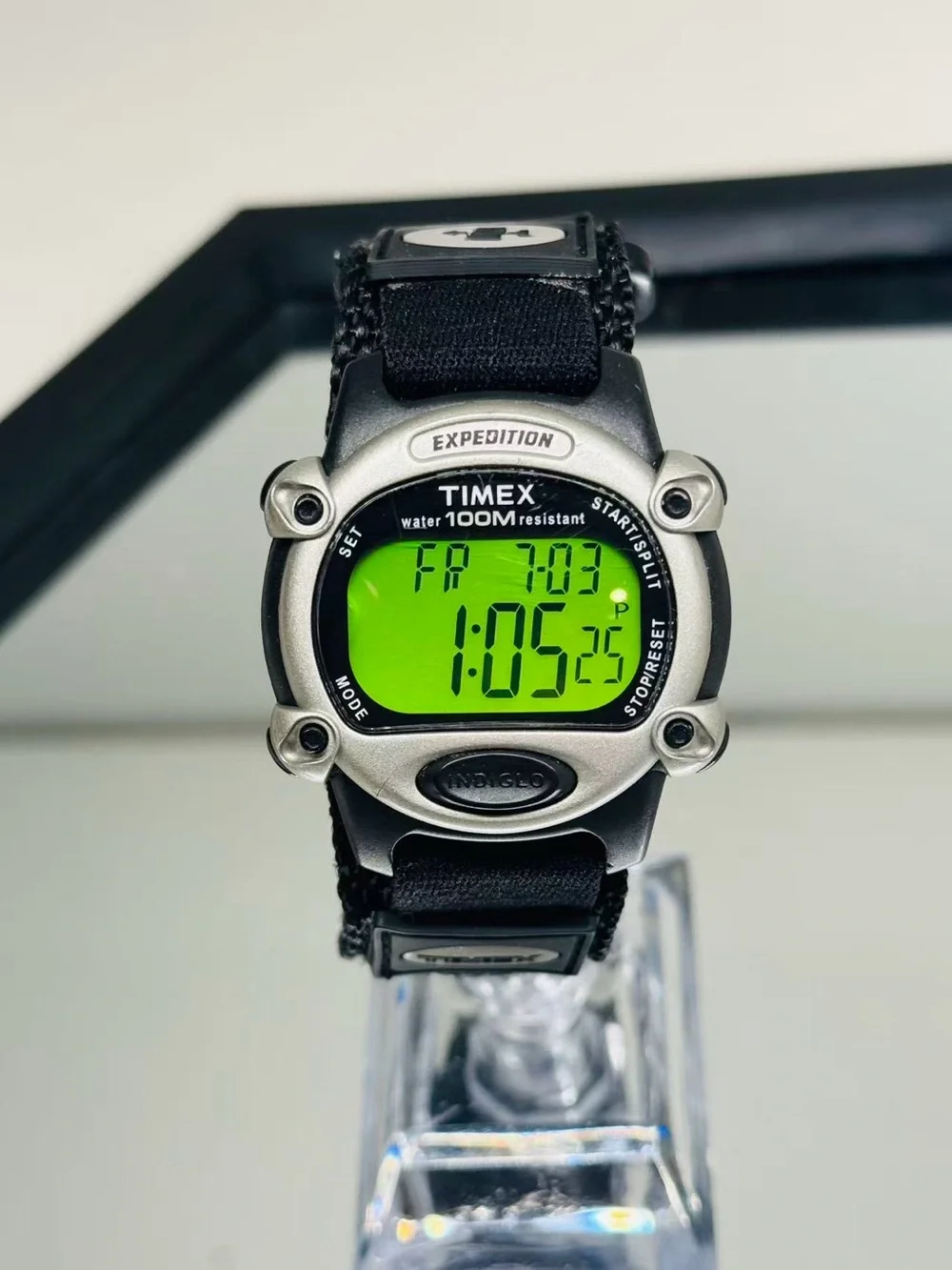 Vintage Timex Expedition Indiglo Digital Watch 100M WR New Battery Working 38mm